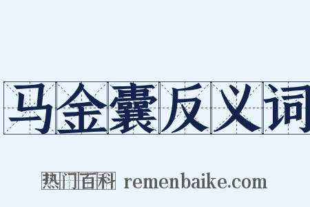 马金囊反义词是什么意思的图片